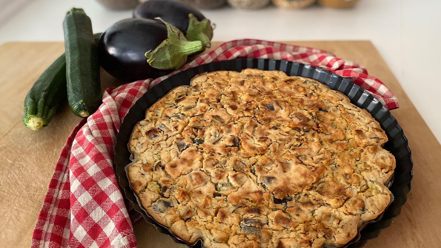 Frittata di verdure con farina di fagioli cannellini